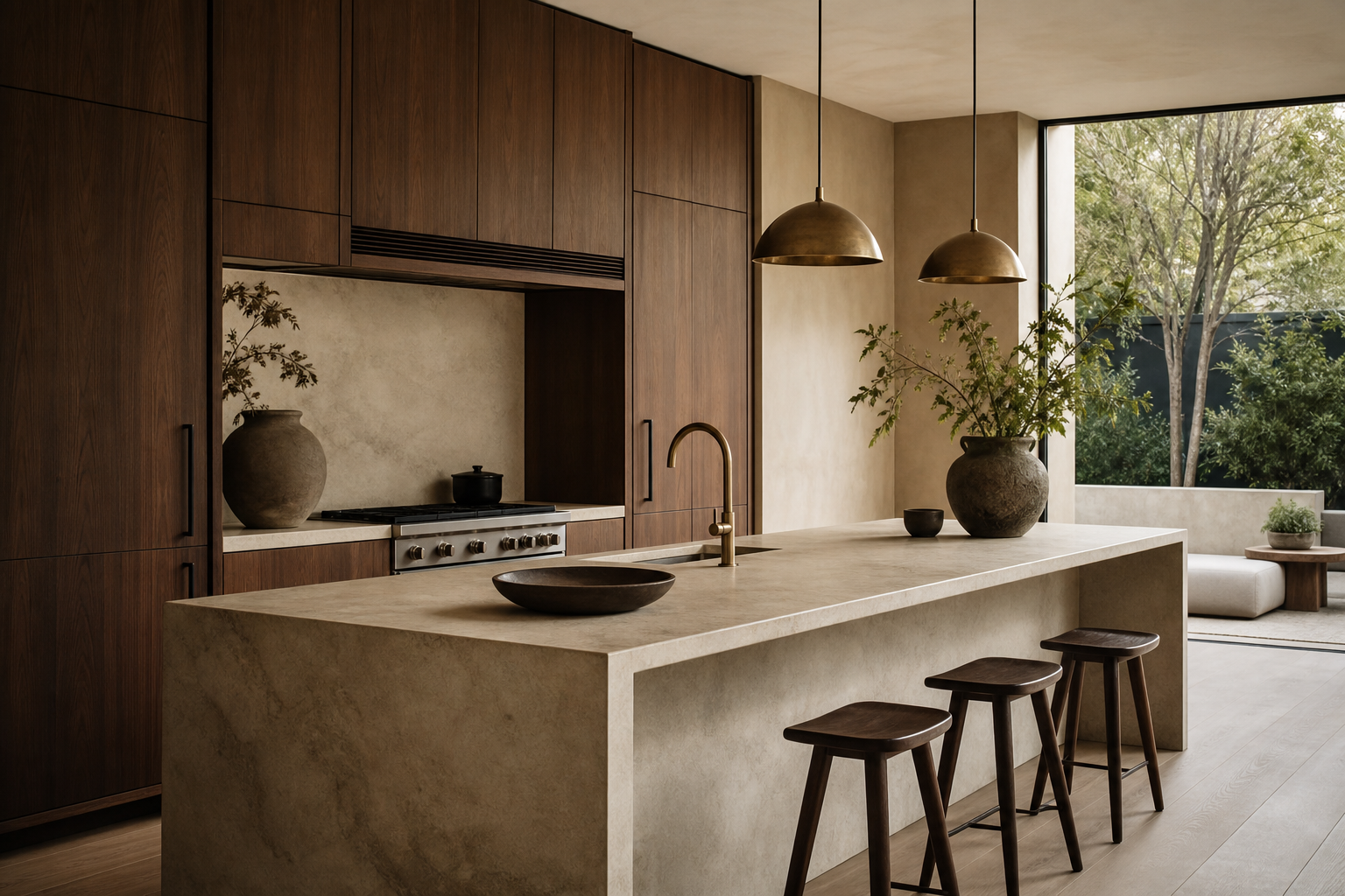 Cucina di design con isola centrale