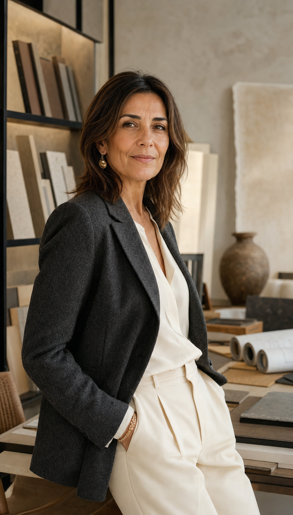 Chiara Mariani, fondatrice di Dimora d'Autore, nel suo studio